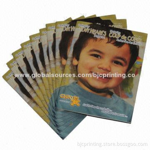 Color magazine printing service, glossy paper, perfect binding